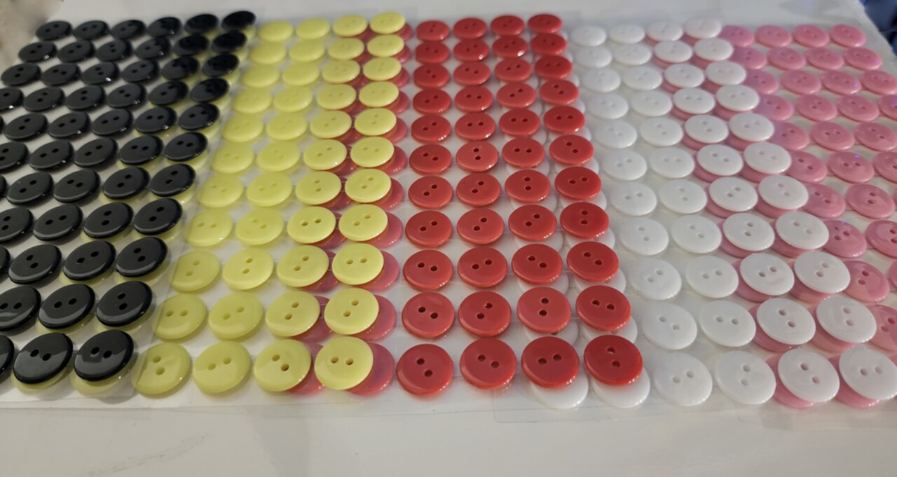 Adhesive Plastic Buttons, White, 1/2 Inch, 66 Count – Peel & Stick Craft Buttons for Paper & DIY Projects